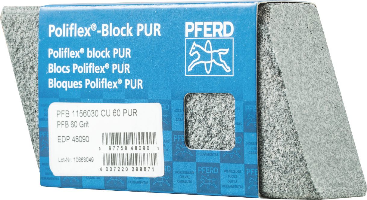 PFERD POLIFLEX BLOCK 115 X 60 X 30MM 60 GRIT